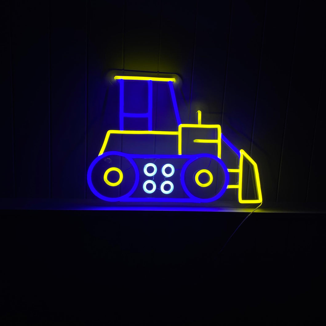 Bull Dozer Neon Light