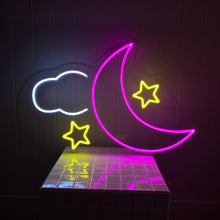 Load image into Gallery viewer, Cloud Moon &amp; Stars Neon Light
