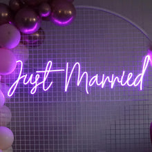 Load image into Gallery viewer, Just Married Neon Sign
