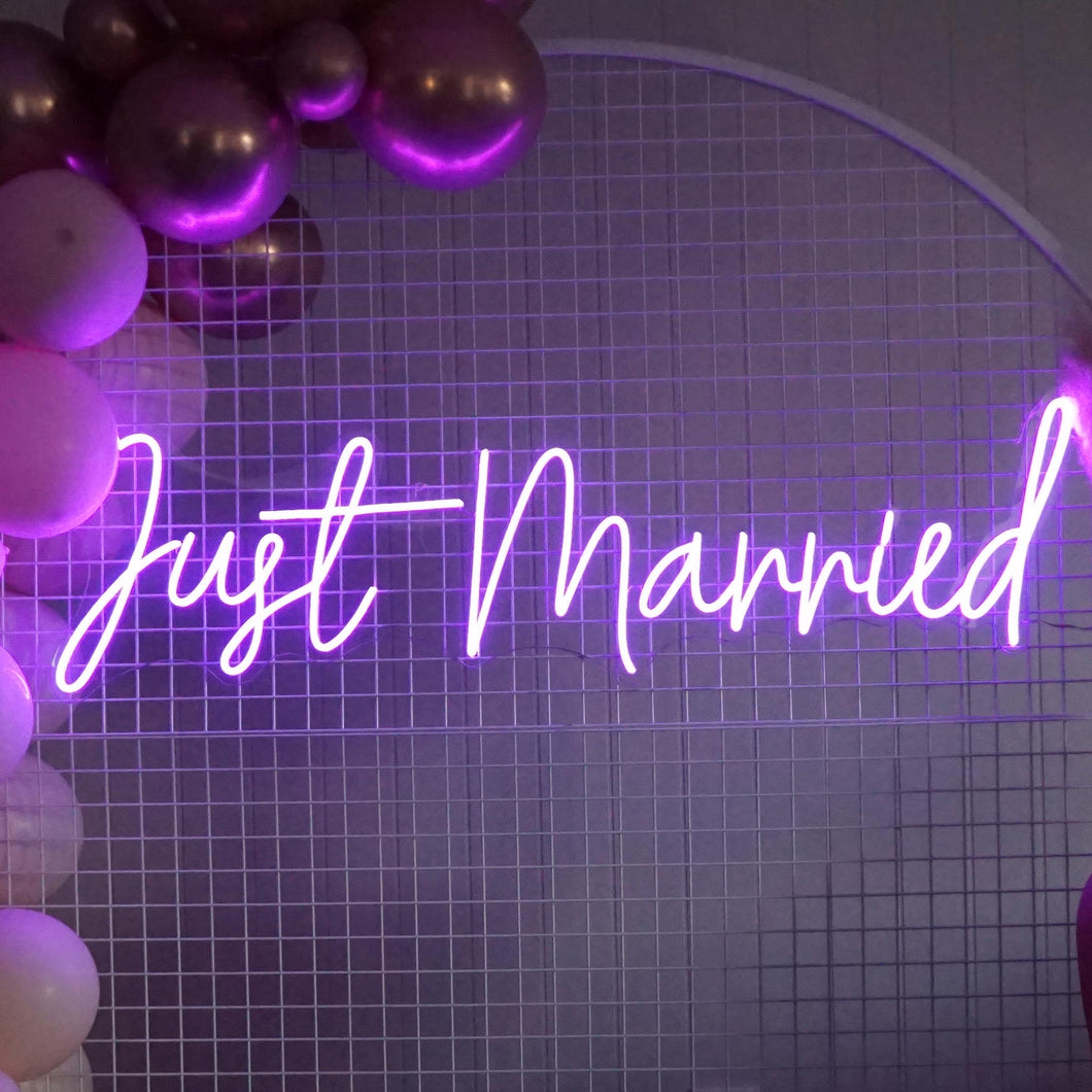 Just Married Neon Sign