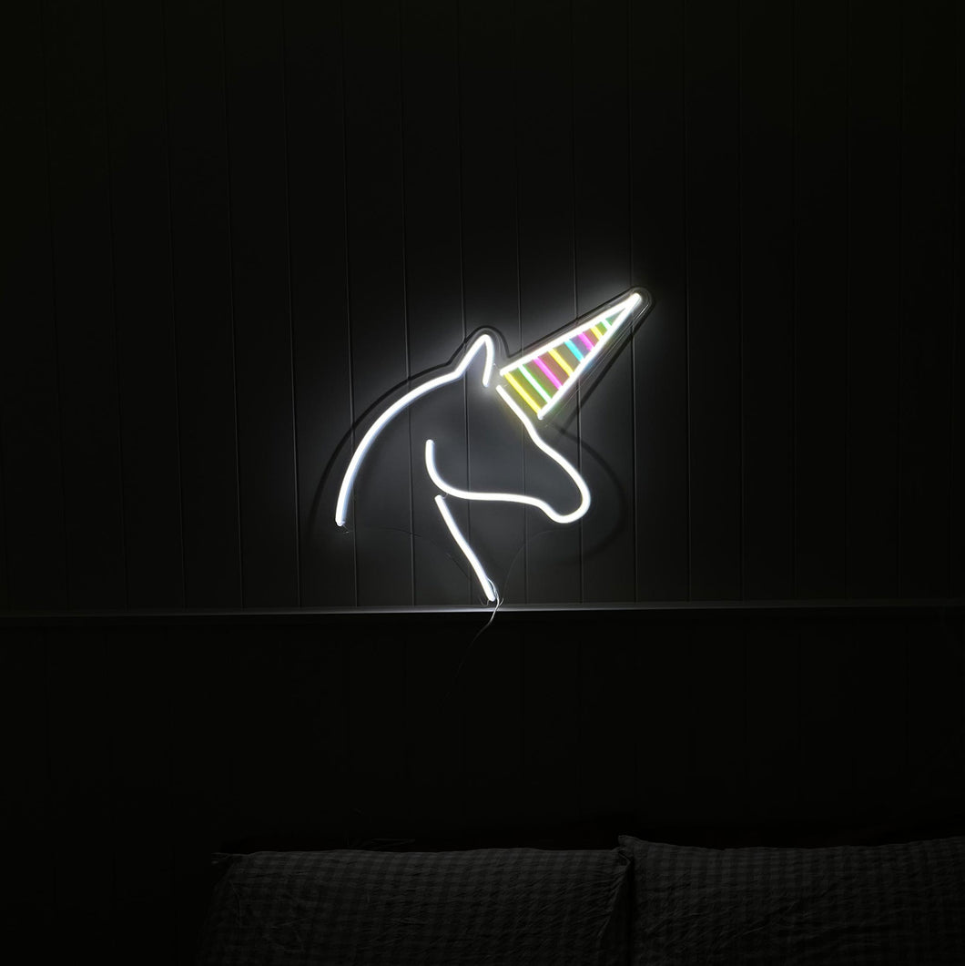 Unicorn Head Neon Light